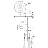 Tres SHOWER TECHNOLOGY ZESTAW ELEKTRONICZNEJ BATERII TERMOSTATYCZNEJ PODTYNKOWEJ 2-DROŻNEJ SHOWER TECHNOLOGY BLUE EDITION PRYSZNICOWE-09288557NM